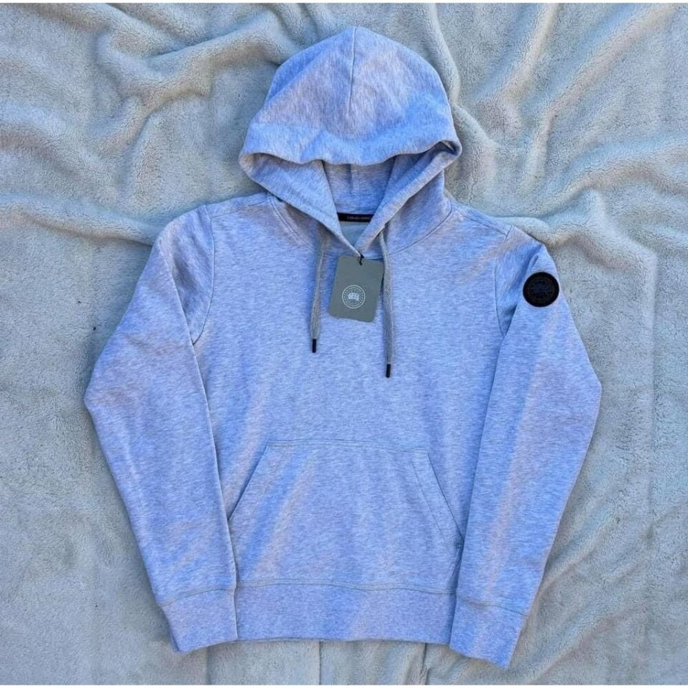 Canada Goose Grey / Black Badge Badge Hoodies